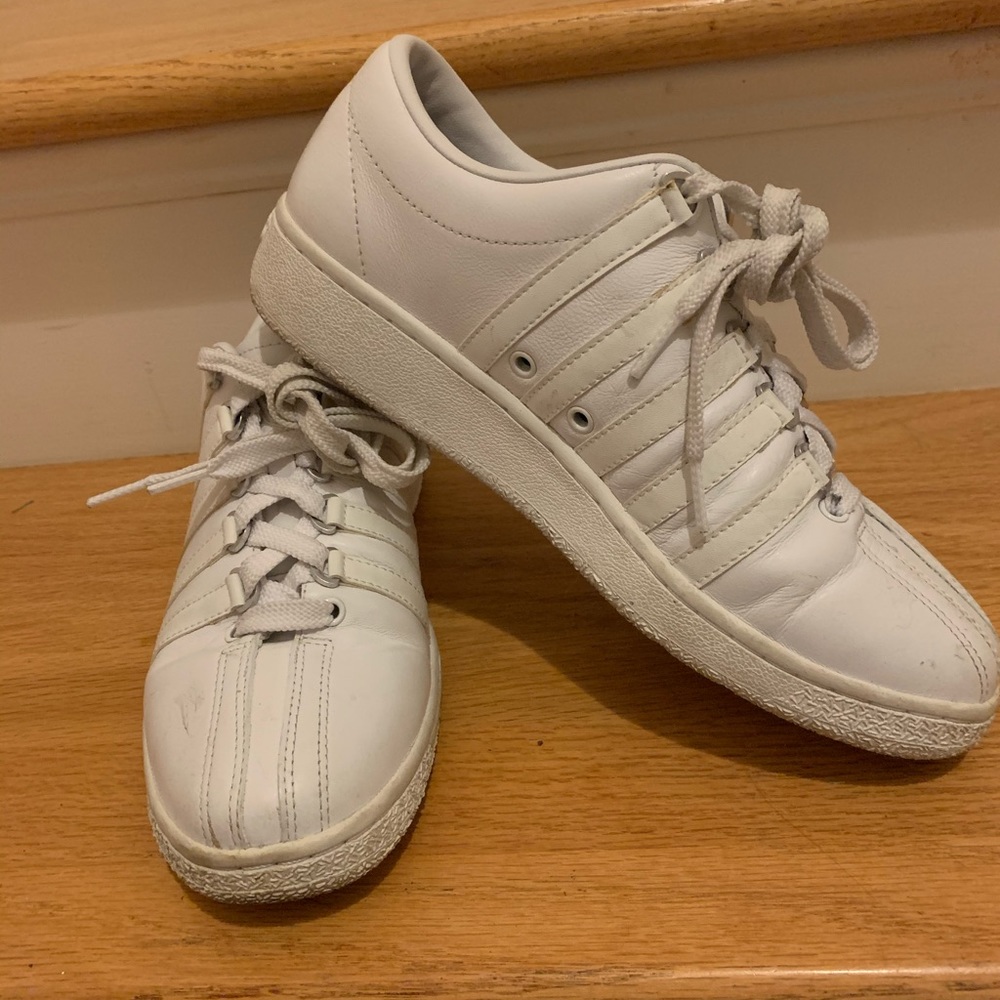 K-Swiss leather shoes.